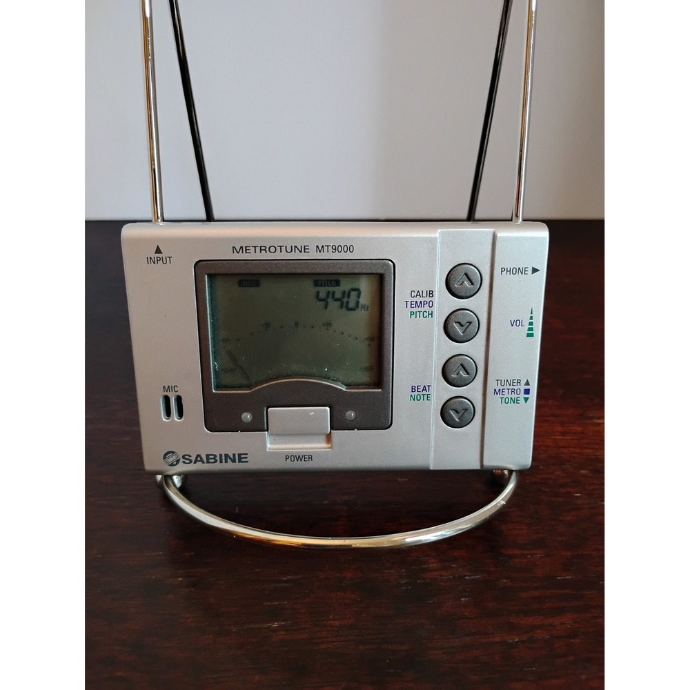 Sabine Metrotune MT9000 Digital Chromatic Tuner Metronome Tone Generator Silver